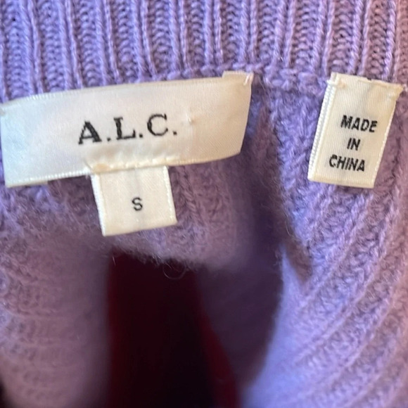A.L.C. Sammy Color block Cashmere Lambswool Sweater size small - Picture 5 of 7